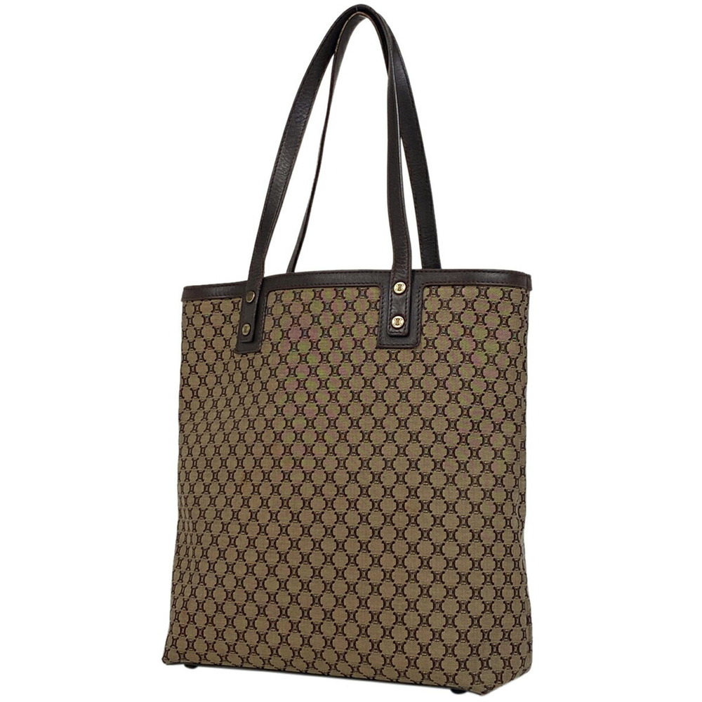 Celine Macadam Pattern Canvas Shoulder Tote Bag B… - image 1